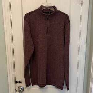 GAP Men's Maroon Zip-Up Sweater